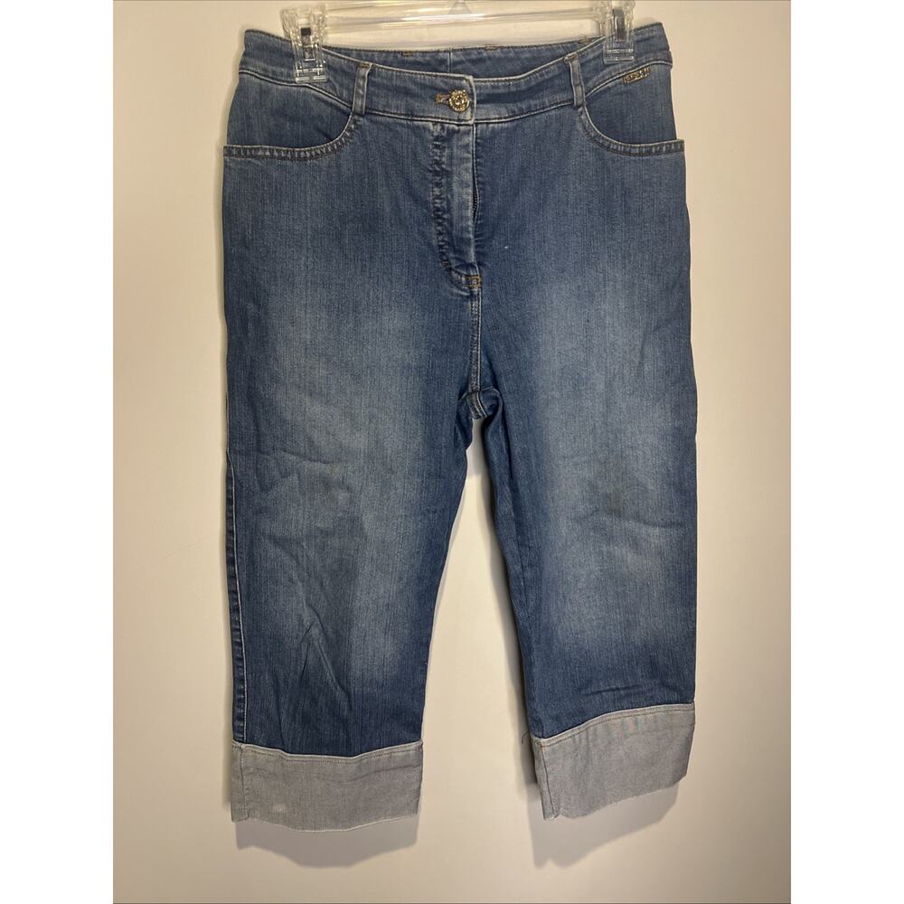 St. John Sport By Marie Gray Size 4‎ Mid-wash Denim Cropped Jeans